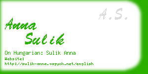 anna sulik business card